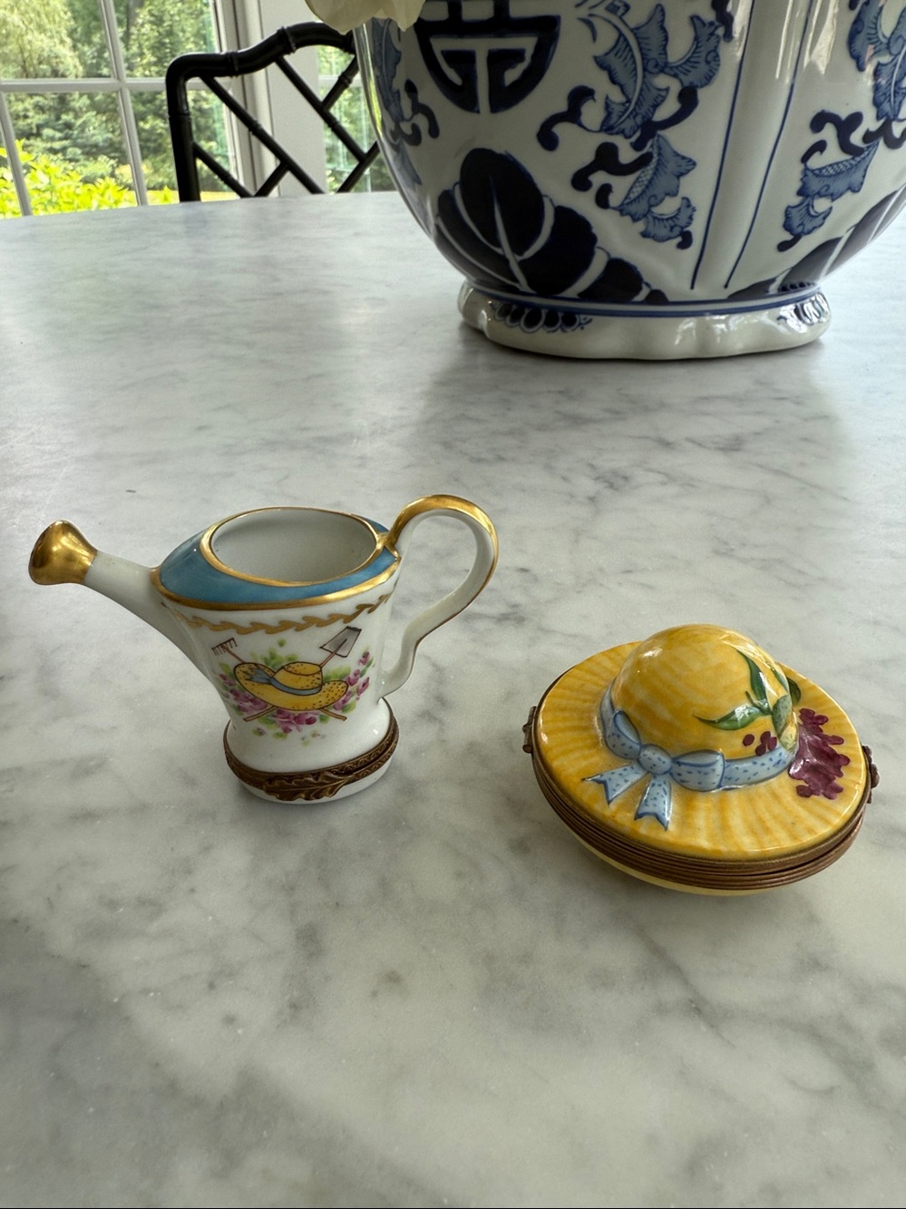 Limoges France Sunhat and watering can